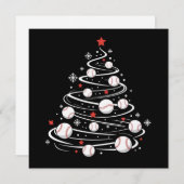 クリスマス野球ツリー クリスマスツリー 野球好き シーズンカード (正面/裏面)