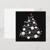 クリスマス野球ツリー Xmas ツリー野球好き シーズンカード (正面/裏面)