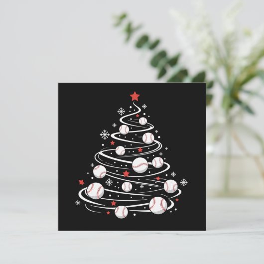 クリスマス野球ツリー Xmas ツリー野球好き シーズンカード (スタンド正面)