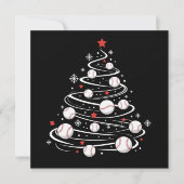 クリスマス野球ツリー Xmas ツリー野球好き シーズンカード (正面)