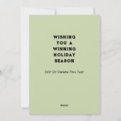 クリスマス野球ホリデーカード シーズンカード (裏面)