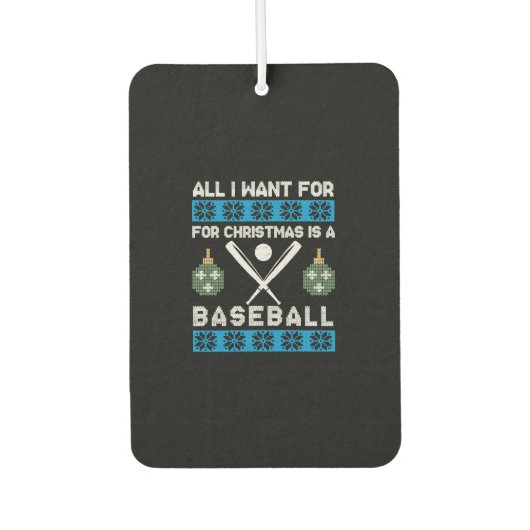 クリスマス野球 カーエアーフレッシュナー (正面)