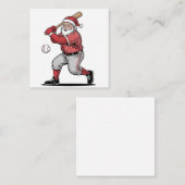 クリスマス野球 サンタクロースのスポーツ ノートカード (正面/裏面)