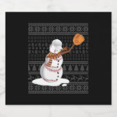 クリスマス野球 スパークリングワインラベル (シングルラベル)