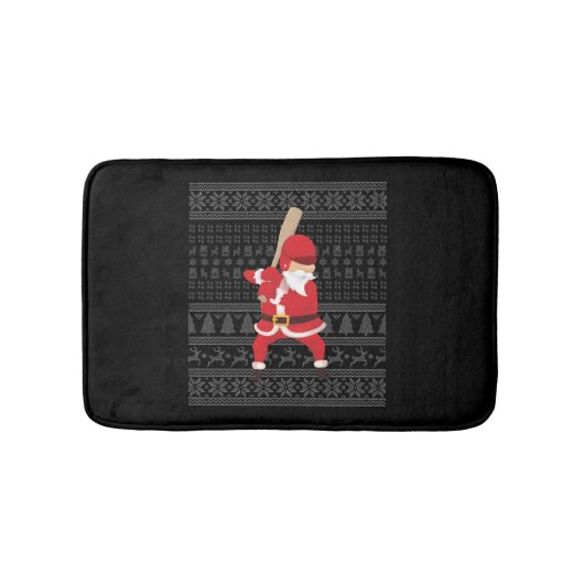 クリスマス野球 バスマット (正面)