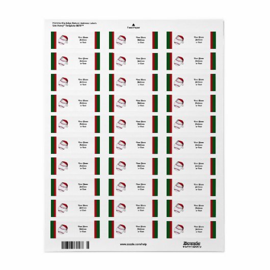 クリスマス野球 ラベル (フルシート)