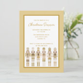 クリスマス金ゴールドくるみ割り招待状 招待状 (スタンド正面)