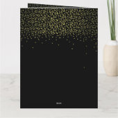 クリスマス金ゴールドとブラックナイトスカイとゴールデンベア カード (裏面)