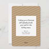 クリスマス金ゴールドとブラックファミリーフォト シーズンカード (裏面)