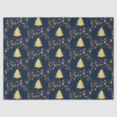 クリスマス金ゴールドの星と木(バウブル付き) 薄葉紙 (正面)