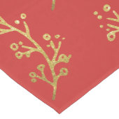 クリスマス金ゴールドの枝 ミディアムテーブルランナー (コーナー)