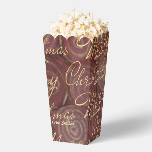 クリスマス金ゴールドの渦巻き型お気に入り フェイバーボックス (はじけた状態)