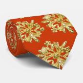 クリスマス金ゴールドオーナメントメンズタイ ネクタイ (ロール)