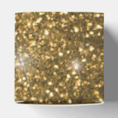 クリスマス金ゴールドグリッター休日 フェイバーボックス (上部)