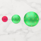 クリスマス金ゴールドスターオングリーン&レッドテーブル紙吹雪 コンフェッティ (裏面)