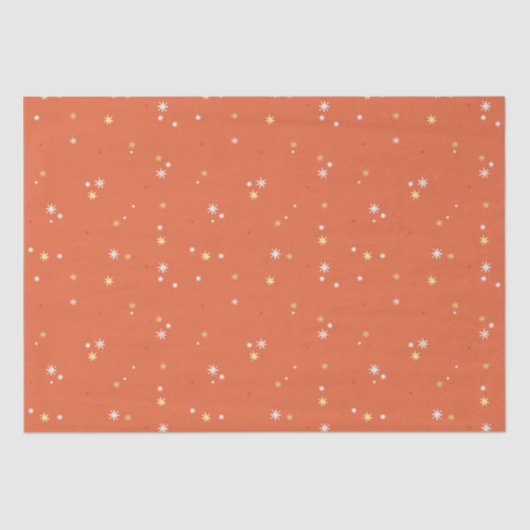 クリスマス金ゴールドスターフェスティバルモダンウィンターホリデーズ 薄葉紙 (正面)