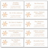 クリスマス金ゴールドスノーフレークゲスト住所 シール (正面)