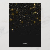 クリスマス金ゴールドスパークルスクリプトPHOTO Greeting シーズンカード (裏面)