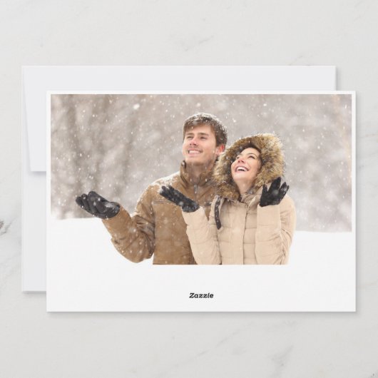 クリスマス金ゴールドスパークル2写真あいさつ シーズンカード (裏面)