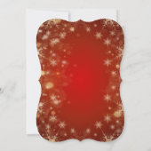 クリスマス金ゴールドツリー，赤，企業のパーティの招待状 招待状 (裏面)