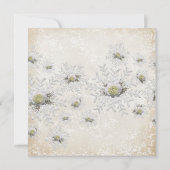 クリスマス金ゴールドバラスノーフレークブライダルシャワー 招待状 (裏面)