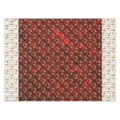 クリスマス金ゴールドホリーオンフェスティバルレッド テーブルクロス (正面(横))