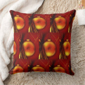 クリスマス金ゴールドボーブルレッドパターン背景 クッション (ブランケット)