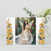 クリスマス金ゴールドポインセティアスインスピレーションフローラ 招待状 (スタンド正面)