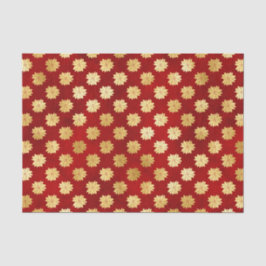 クリスマス金ゴールドポインセティアス赤 薄葉紙