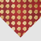 クリスマス金ゴールドポインセティアス赤 薄葉紙 (詳細)