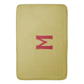 クリスマス金ゴールドレッドモノグラム バスマット (正面縦)