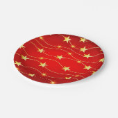 クリスマス金ゴールド星 ペーパープレート (アングル)