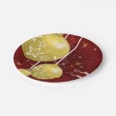 クリスマス金ゴールド玉 ペーパープレート (アングル)