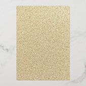 クリスマス金ゴールド赤フェスティバルの葉パーティー 箔招待状 (裏面)