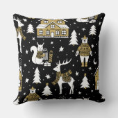 クリスマス金ゴールド20x20装飾用クッション クッション (裏面)