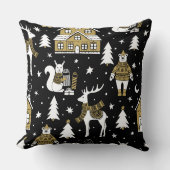 クリスマス金ゴールド20x20装飾用クッション クッション (正面)