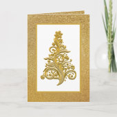 クリスマス金ゴールド(グリッター付) /内部挨拶 シーズンカード (正面)