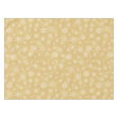 クリスマス金ゴールド、白い雪 テーブルクロス (正面(横))