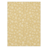 クリスマス金ゴールド、白い雪 テーブルクロス (正面)