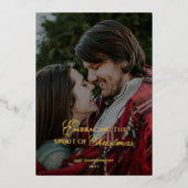 クリスマス金ゴールド 箔シーズンカード (正面)