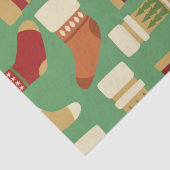 クリスマス金ゴールド、赤、緑の靴下 薄葉紙 (詳細)