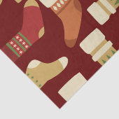 クリスマス金ゴールド、赤、緑の靴下 薄葉紙 (詳細)