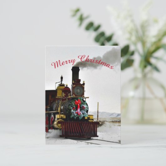 クリスマス鉄道機関車はがき シーズンポストカード (スタンド正面)