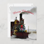 クリスマス鉄道機関車はがき シーズンポストカード (正面/裏面)