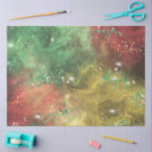 クリスマス銀河系グリッターシリーズデザイン6 薄葉紙 (クラフト)