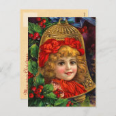 クリスマス鐘のビクトリアンな郵便はがき シーズンポストカード (正面/裏面)