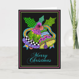 クリスマス鐘は黒をねじります シーズンカード