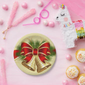 クリスマス鐘金テーブルウェア ペーパープレート (パーティー)