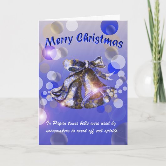 クリスマス鐘(青い) シーズンカード (正面)
