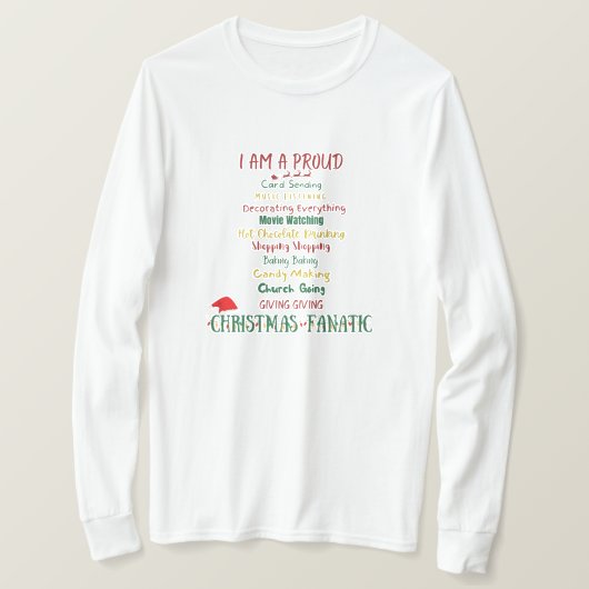 クリスマス長袖Tシャツ Tシャツ (デザイン正面)